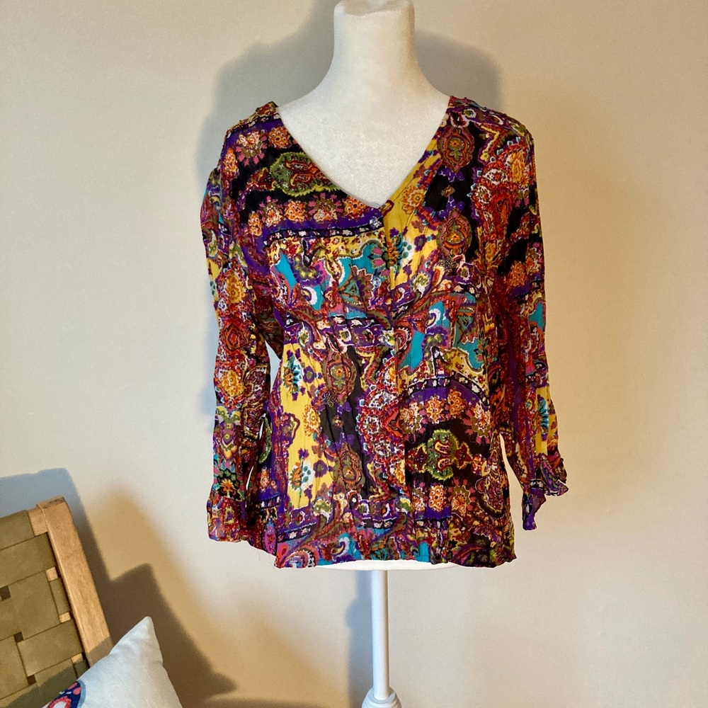 Bellissimo long sleeve sheer blouse